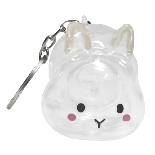 Perfeclan Schlüsselanhänger mit Tierhaar-Sammelflasche, Kaninchen-förmiges Andenken, tragbar, süß, transparent, Tierhaarhalter, Taschenanhänger, Braunohrkaninchen Perfeclan Schlüsselanhänger mit Tierhaar-Sammelflasche, Kaninchen-förmiges Andenken, tragbar, süß, transparent, Tierhaarhalter, Taschenanhänger, Braunohrkaninchen von Perfeclan