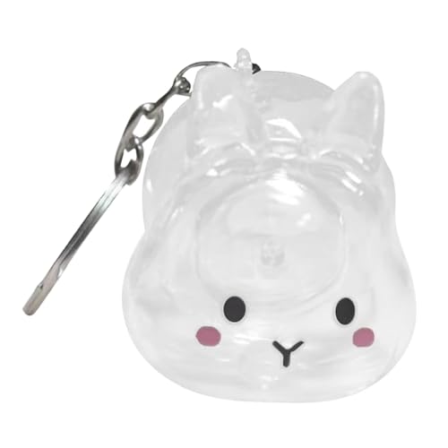 Perfeclan Schlüsselanhänger mit Tierhaar-Sammelflasche, Kaninchen-förmiges Andenken, tragbar, süß, transparent, Tierhaarhalter, Taschenanhänger, Errötendes Kaninchen Perfeclan Schlüsselanhänger mit Tierhaar-Sammelflasche, Kaninchen-förmiges Andenken, tragbar, süß, transparent, Tierhaarhalter, Taschenanhänger, Errötendes Kaninchen von Perfeclan