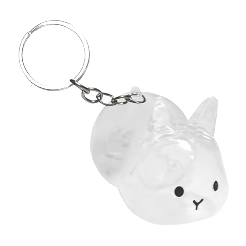 Perfeclan Schlüsselanhänger mit Tierhaar-Sammelflasche, Kaninchen-förmiges Andenken, tragbar, süß, transparent, Tierhaarhalter, Taschenanhänger, Süßes Kaninchen Perfeclan Schlüsselanhänger mit Tierhaar-Sammelflasche, Kaninchen-förmiges Andenken, tragbar, süß, transparent, Tierhaarhalter, Taschenanhänger, Süßes Kaninchen von Perfeclan