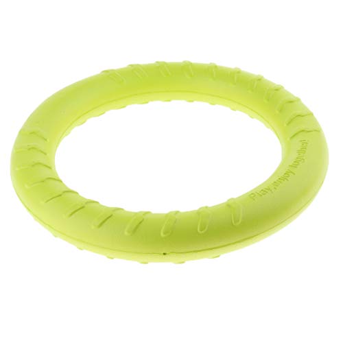 Perfeclan Schwimmring Kauring Zahnpflege Spielzeug zur Reinigung der Zähne für Hunde, Leuchtendes Grün von Perfeclan