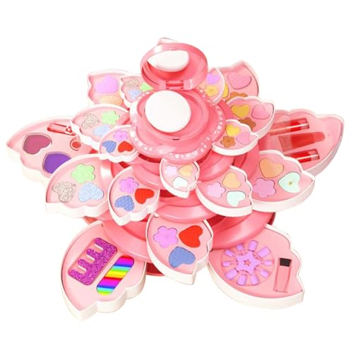 Perfeclan So tun, als ob Sie Make-up-Schönheitsset Spielen, Make-up-Set-Spielzeug, Frisierkommode-Spielzeug, Rollenspiele, Make-up-Mädchenspielzeug, 5 Schichten von Perfeclan