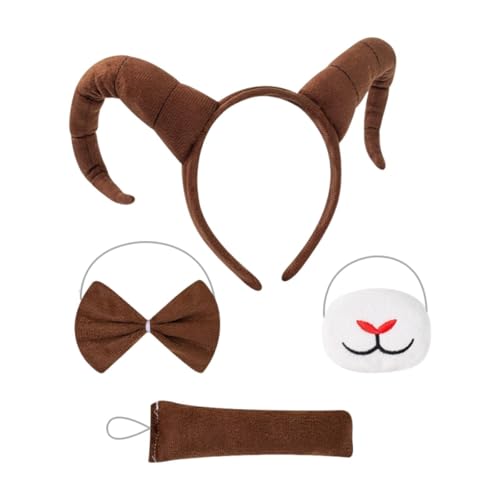 Perfeclan Stirnband mit Antilopenhörnern, einzigartiges Haarband für Tier-Cosplay-Kostüm-Themenparty, Braun Perfeclan Stirnband mit Antilopenhörnern, einzigartiges Haarband für Tier-Cosplay-Kostüm-Themenparty, Braun von Perfeclan