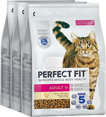 Perfect Fit Adult 1+ Katzentrockenfutter reich an Huhn, 3 Beutel, 3x2,8kg – Premium Katzenfutter trocken für erwachsene Katzen ab 1 Jahr, zur Unterstützung der Vitalität Perfect Fit Adult 1+ Katzentrockenfutter reich an Huhn, 3 Beutel, 3x2,8kg – Premium Katzenfutter trocken für erwachsene Katzen ab 1 Jahr, zur Unterstützung der Vitalität von Perfect Fit