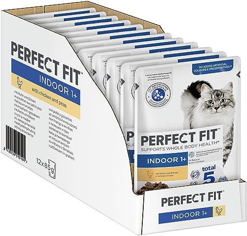 PERFECT FIT™ Katze Portionsbeutel Indoor mit Huhn 12 x 85g von Perfect Fit