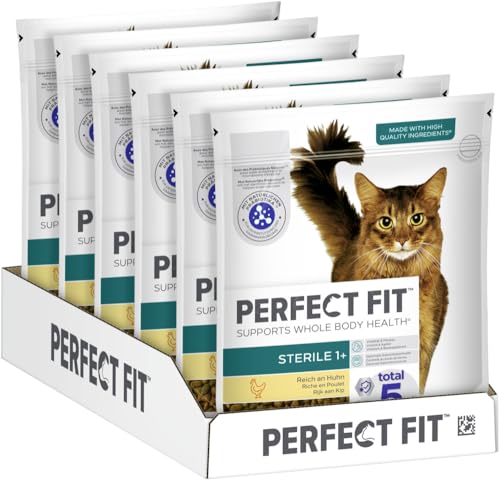 Katze Trocken Sterile Huhn 6x750g von Perfect Fit