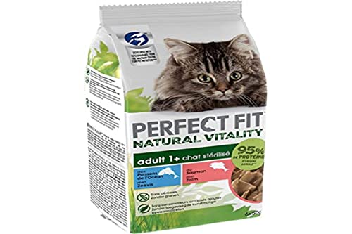 Natural Vitality Frischebeutel für ausgewachsene Katzen, sterilisiert - Vollnahrung ohne Getreide, 12 Stück 6 x 50 g: 72 Beutel von Perfect Fit