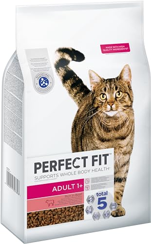 PERFECT FIT Adult Trockenfutter für erwachsene, aktive Katzen ab 1 Jahr - Rind, 7 kg (1 Beutel) von Perfect Fit