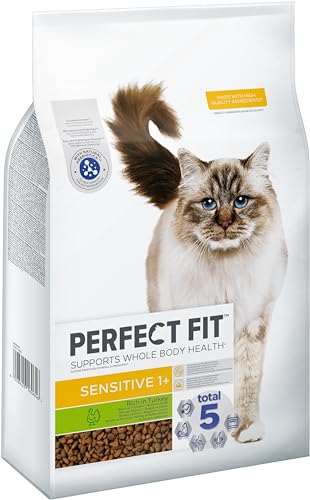 PERFECT FIT Adult Trockenfutter für erwachsene, sensitive Katzen ab 1 Jahr - Truthahn, 7 kg (1 Beutel) von Perfect Fit