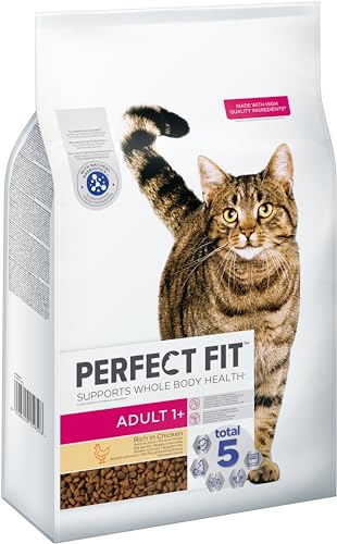 PERFECT FIT Adult Trockenfutter für erwachsene Katzen ab 1 Jahr - Huhn, 7 kg (1 Beutel) von Perfect Fit