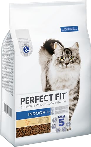 PERFECT FIT Indoor Adult Trockenfutter für erwachsene Katzen ab 1 Jahr - Huhn, 7 kg (1 Beutel) von Perfect Fit