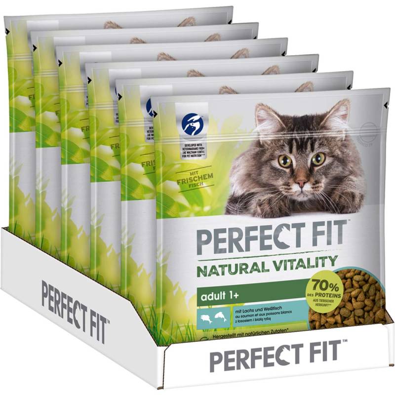 PERFECT FIT Katze Natural Vitality Adult 1+ mit Lachs und Weißfisch 6x650g von Perfect Fit