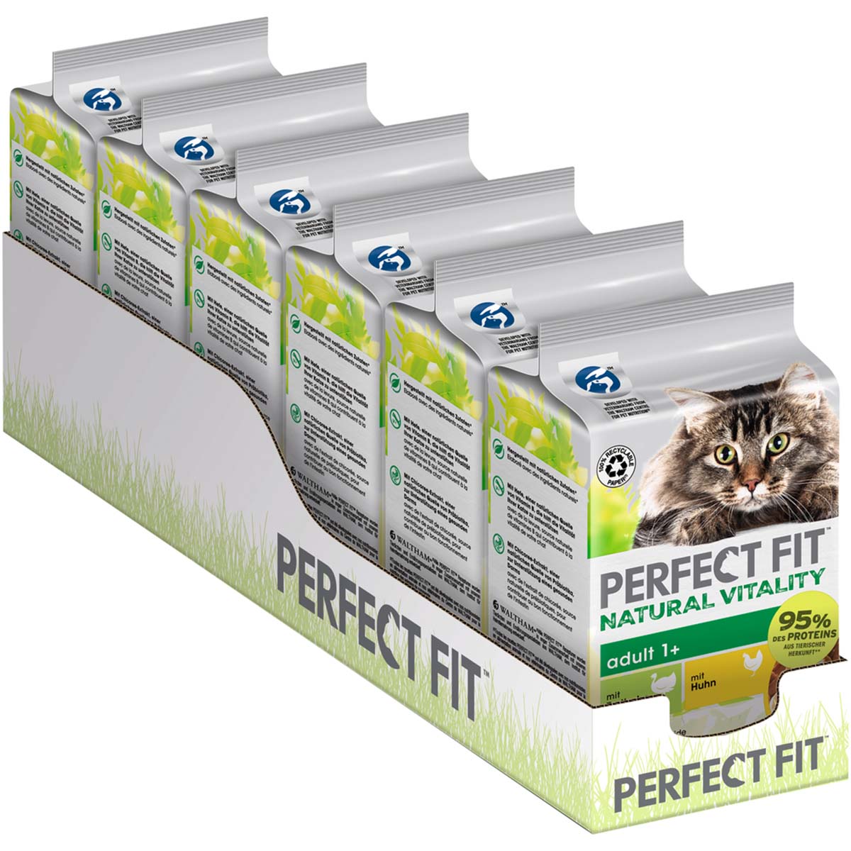 PERFECT FIT Katze Natural Vitality Adult 1+ mit Truthahn und Huhn 6x50g von Perfect Fit