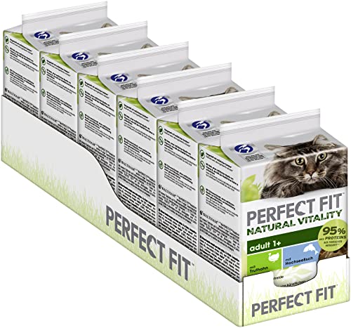 PERFECT FIT Natural Vitality - Katzenfutter Nassfutter Adult 1+ - im Portionsbeutel - Hochseefisch und Truthahn, { 36 x 50g }, 50g (36er Pack) von Perfect Fit