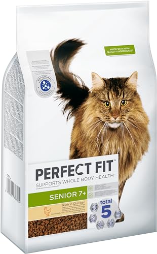 PERFECT FIT Senior Trockenfutter für ältere Katzen ab 7 Jahren - Huhn, 7 kg (1 Beutel) von Perfect Fit