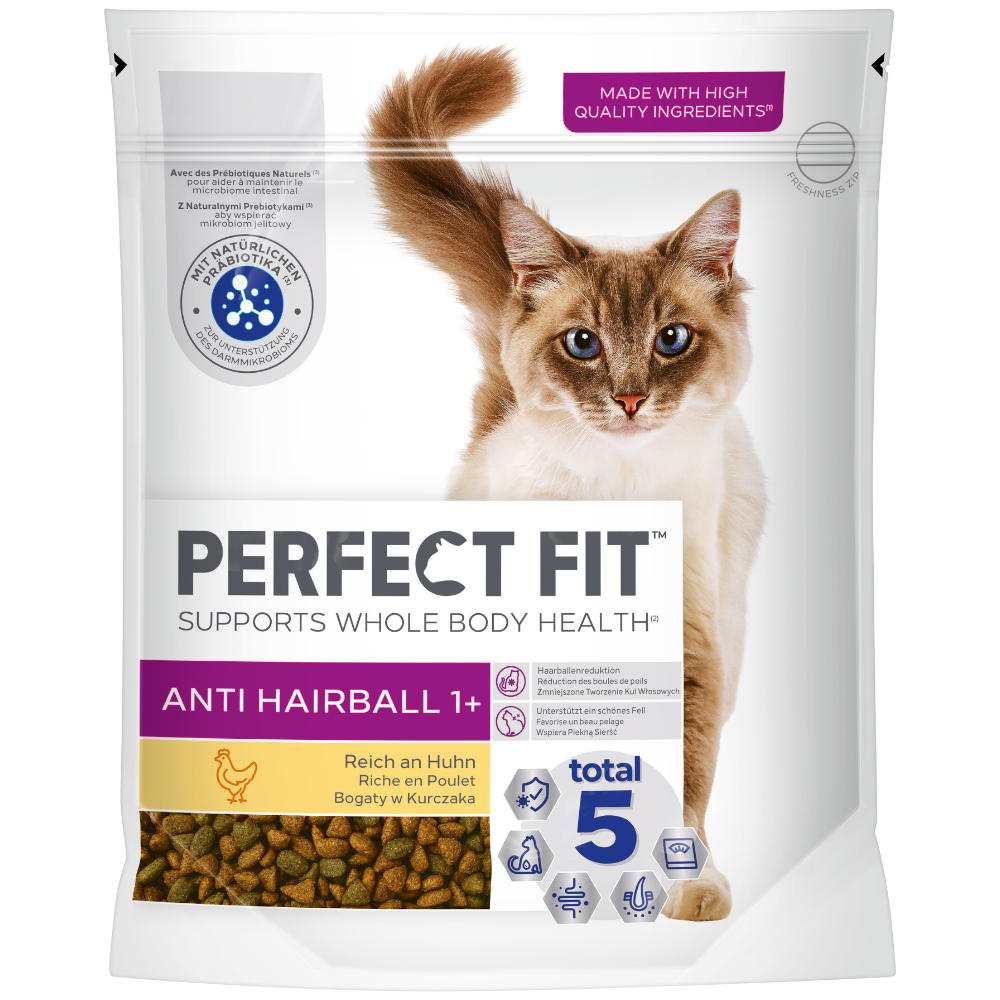 Perfect Fit Anti Hairball 1+ reich an Huhn - Sparpaket: 6 x 750 g von Perfect Fit