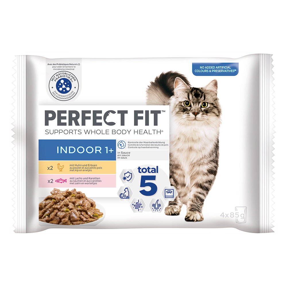 Perfect Fit Indoor 1+ - Sparpaket: Huhn und Lachs (52 x 85 g) von Perfect Fit