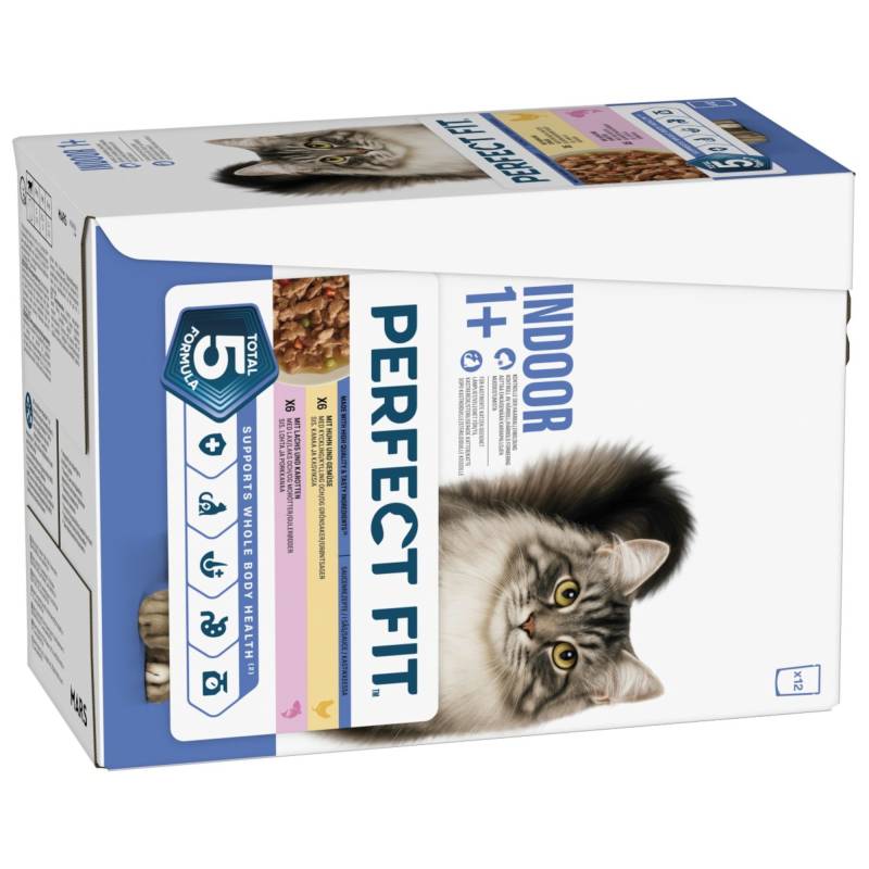 Perfect Fit Indoor 1+ - Sparpaket: Huhn & Lachs (48 x 85 g) von Perfect Fit