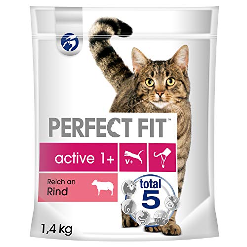 Perfect Fit Katzenfutter Trockenfutter Active reich an Rind, 1.4 kg von Perfect Fit