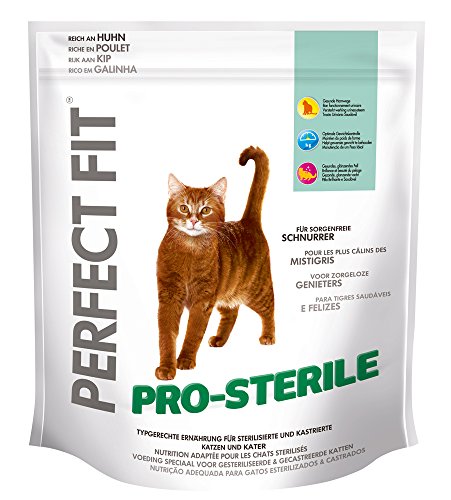 Perfect Fit Pro-Sterile Katzenfutter reich an Huhn, 4 Packungen (4 x 1,4 kg) von Perfect Fit