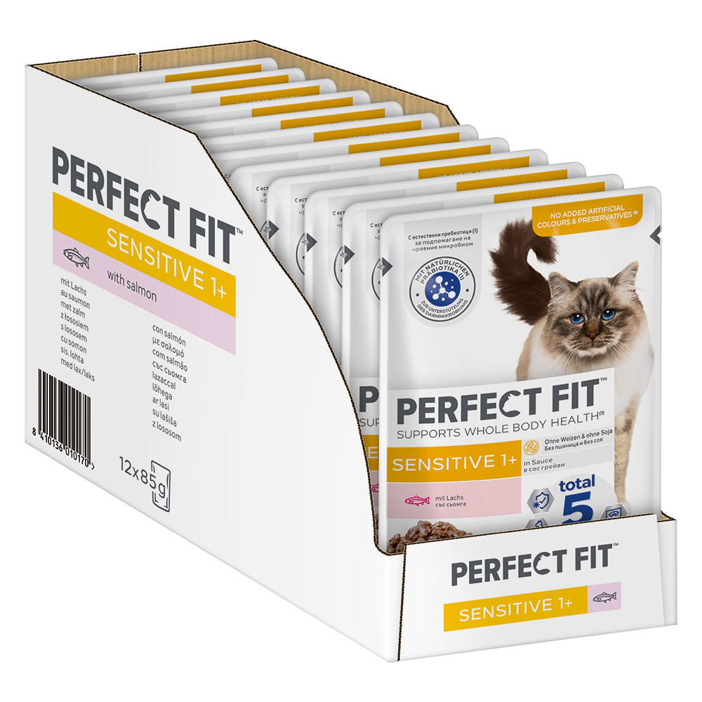 Perfect Fit Sensitive 1+ - Sparpaket: Lachs (24 x 85 g) von Perfect Fit