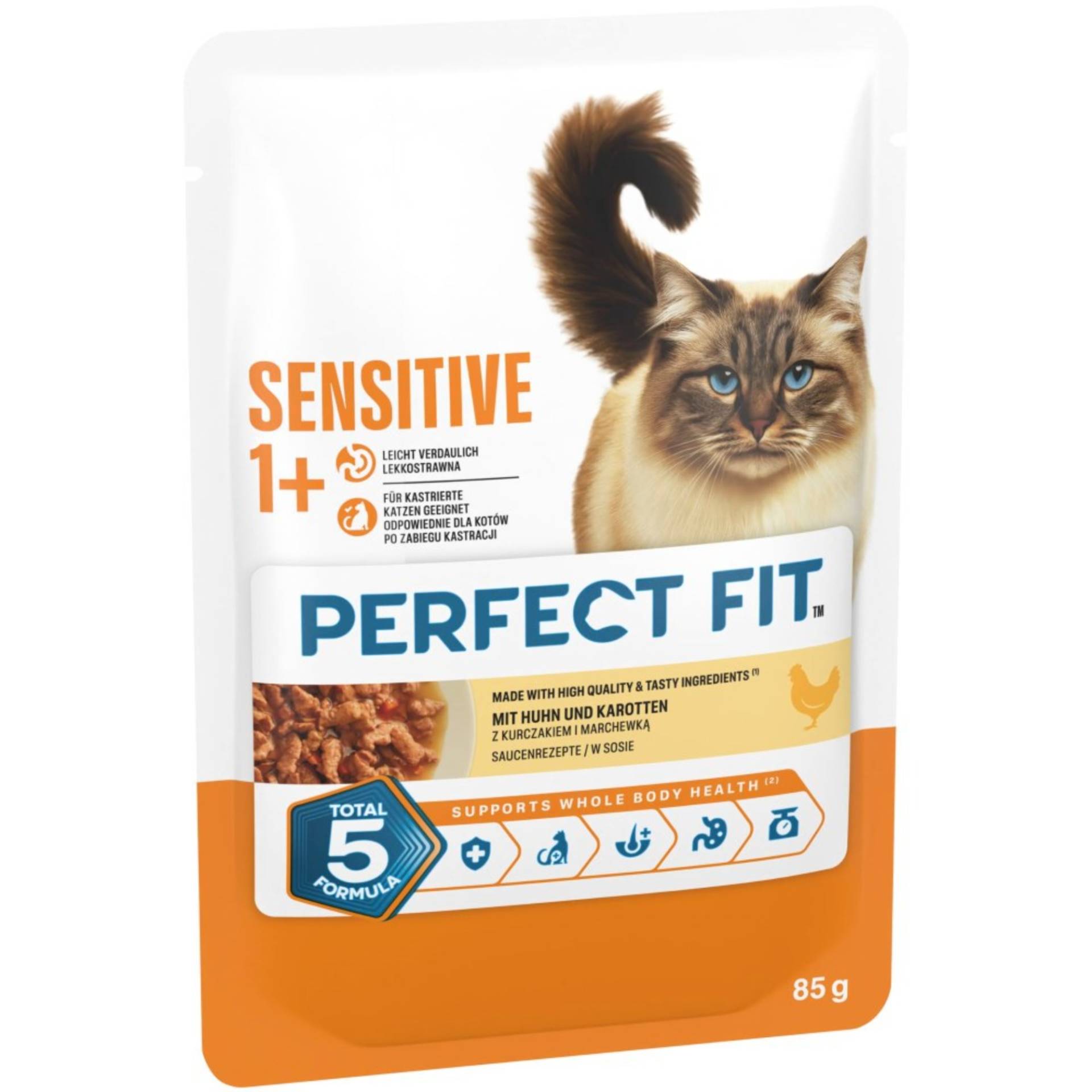 Perfect Fit Sensitive 1+ - Sparpaket: Huhn (48 x 85 g) von Perfect Fit