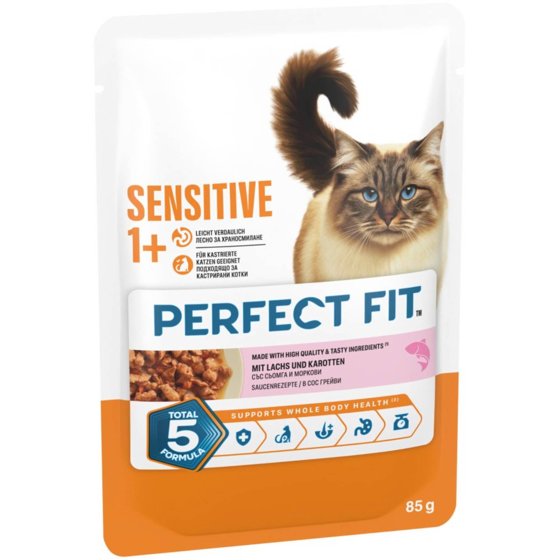 Perfect Fit Sensitive 1+ - Sparpaket: Lachs (24 x 85 g) von Perfect Fit