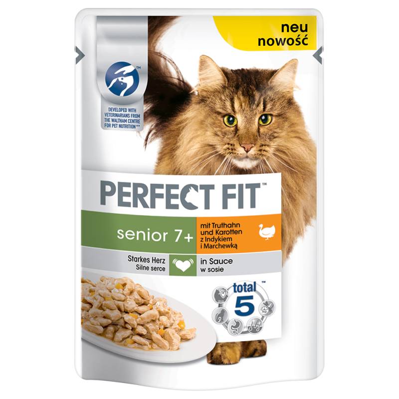 Sparpaket Perfect Fit 96 x 85 g - Senior 7+: Truthahn & Karotten von Perfect Fit