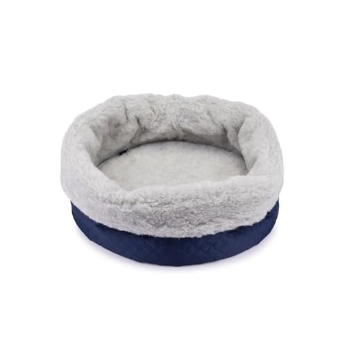 Perfect Wool Haustierbett aus Wolle für Hunde und Katzen, 50 cm, Woolmark-Zertifikat (dunkelblau) von Perfect Wool