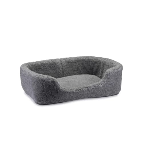 Perfect Wool Haustierbett aus Wolle. Warmes Bett für Hunde und Katzen aus Merinowolle (Graphit) von Perfect Wool