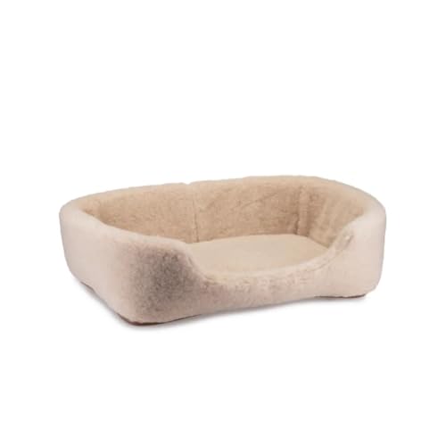 Perfect Wool Haustierbett aus Wolle. Warmes Bett für Hunde und Katzen aus Merinowolle (beige) von Perfect Wool