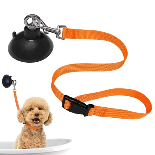 Haltegurt für Hunde mit schwerem Saugnapf, Haustierpflege, Schlingenschlaufe, verstellbare Sicherheitsgurte für Haustiere, Katzen, Duschen, Baden und Pflegen von Periflowin