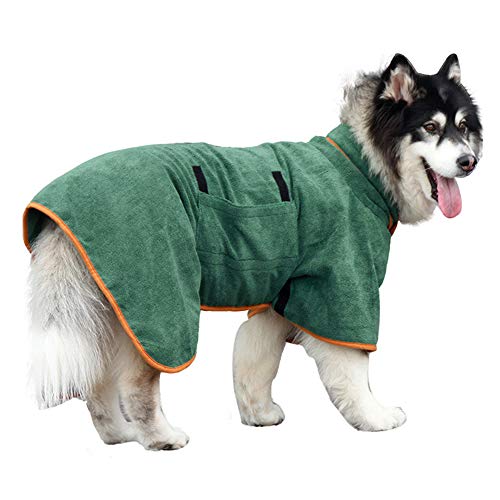 Hundemantel – Mikrofaser-Hundehandtuch, super saugfähig, Bademantel, Haustier, Hunde, Katzen, Badetuch, Mantel, verstellbarer Halsband und Taille, Hundebademantel (S: Rückseite 40 cm) Hundemantel – Mikrofaser-Hundehandtuch, super saugfähig, Bademantel, Haustier, Hunde, Katzen, Badetuch, Mantel, verstellbarer Halsband und Taille, Hundebademantel (S: Rückseite 40 cm) von Periflowin