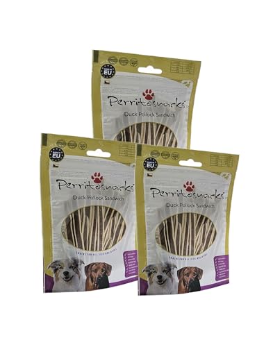 Perrito Snack Duck & Pollock Sandwich 100g | 3er Pack (3X 100g) von Perrito