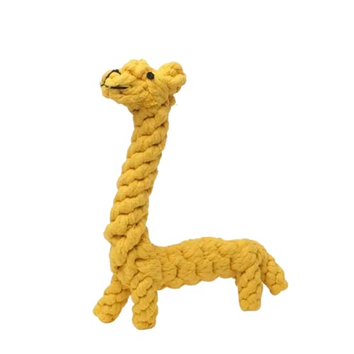 Benutzerdefiniertes umweltfreundliches Kauspielzeug für Hunde, lustige Tierform, Baumwollseil, Hundespielzeug, Haustierspielzeug (Giraffe) von Perronauta