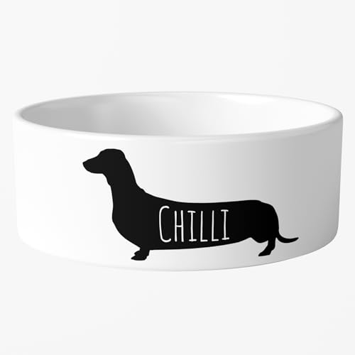 Personalisierte Hundenäpfe mit Dackel-Motiv | Personalisierter Hundenapf aus Keramik | Haustiere mit Namen oder Wunschtext personalisiert Personalisierte Hundenäpfe mit Dackel-Motiv | Personalisierter Hundenapf aus Keramik | Haustiere mit Namen oder Wunschtext personalisiert von Personalisedog
