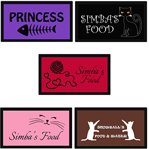 Personalisierter Katzennapf - gestalten Sie Ihre eigene Keramikschale, in jeder Farbe, mit eigenem Namen Ihres Tieres. Personalisierte Katzennäpfe für Futter oder Wasser in langlebiger Qualität. von Personalisedog