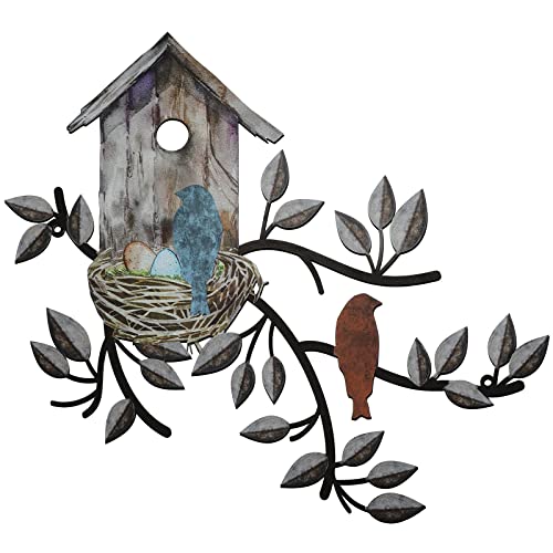 Vögel Wanddekoration Metallbaum mit Vogelhaus Wandkunst zum Aufhängen Outdoor Wandkunst Metall Wandkunst für Wohnzimmer Blatt Wanddekoration Metallbaum Wanddekoration für Innen und Außenbereich Vögel Wanddekoration Metallbaum mit Vogelhaus Wandkunst zum Aufhängen Outdoor Wandkunst Metall Wandkunst für Wohnzimmer Blatt Wanddekoration Metallbaum Wanddekoration für Innen und Außenbereich von Peryiter