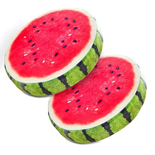 Pesderty 15-Fruchtkissen-Plüsch, Lustige, mit Früchten Gefüllte Kissen, Spielzeug-Sitzpolster für Stuhl, Boden, Sofa, 2er-Pack A von Pesderty