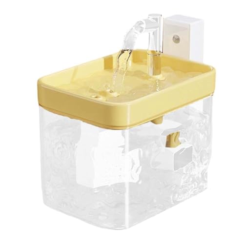 Pesderty Automatischer Zirkulations-Trinkwasserspender, Kabellose Induktionsbrunnen für Haustiere, 1,5 L Groß von Pesderty