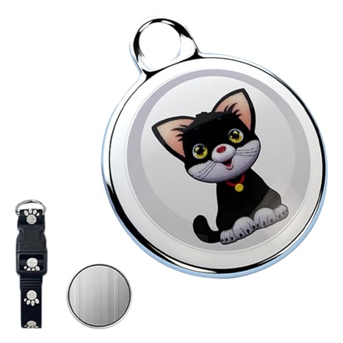 Pesfehhy Hundetracker Haustiertracker - Hundetrackinghalsband Wasserdicht IP65 Funktioniert mit Jedem Halsband (Android & IOS Universal) Katzenversion von Pesfehhy