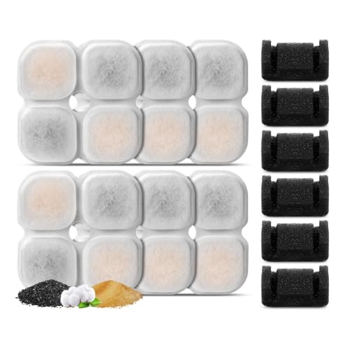 Pesfehhy Katzenbrunnenfilter- für 101 Oz/3 L Crystal Cat Brunnen, Ersatzfilter mit Dreifacher Filtration, 6+6 Stück Pesfehhy Katzenbrunnenfilter- für 101 Oz/3 L Crystal Cat Brunnen, Ersatzfilter mit Dreifacher Filtration, 6+6 Stück von Pesfehhy