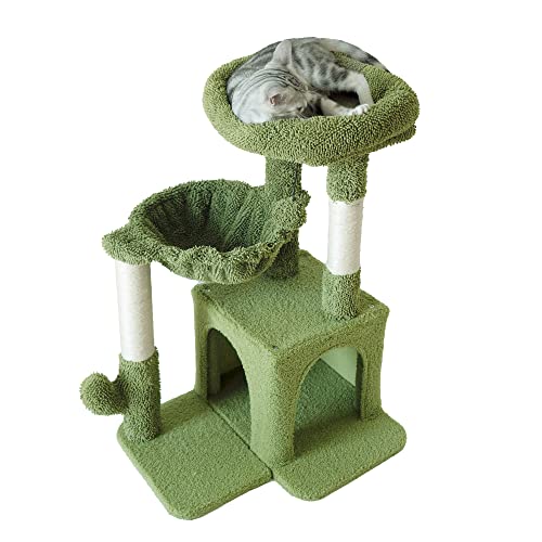 Pesofer Katzenbaum Kaktus Klein Katzenturm mit Sisal Kratzbaum und Hängematte Grün Pesofer Katzenbaum Kaktus Klein Katzenturm mit Sisal Kratzbaum und Hängematte Grün von Pesofer