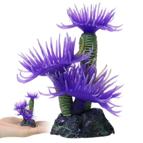 Aquariumdekoration Simulation Korallenriff Dekor 1.4x2.8 Mini Faux Korallendekoration Anti-Fading Plastic Fish Tank Dekorationen für Haushaltsaquariumlandschaften von Pesoncarl