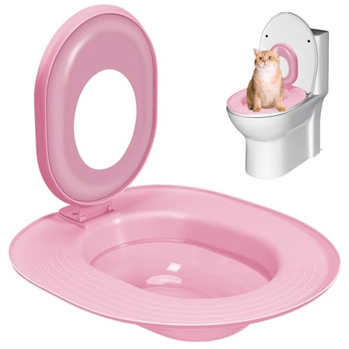 Cat Toilet Trainer Kit Cat Toilettentrainer Tragbares Training für Katzen wiederverwendbares Töpfchen-Trainingskit Anti-Slip-Katzentoilette für Haustierpflege, Stil 1 von Pesoncarl