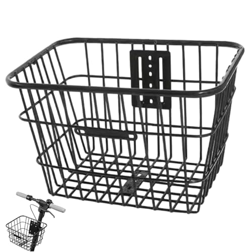 Fahrradkorb, vordere/hintere Blatt Metalldrahtbike Bike Großkapazität, die zum Tragen von Hunden, Haustieren, Lebensmittel, 12 x 9 x 10 Zoll, Körbe abnehmbar sind, Körbe von Pesoncarl