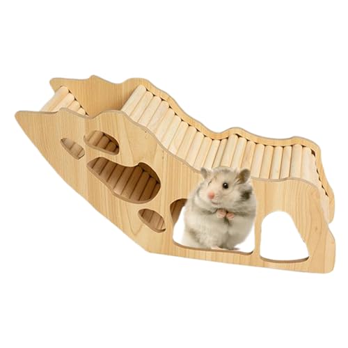 Hamster -Versteck, Holzhamster -Tunnel mit Kletterleiter, lustige Häute, tragbares Käfigzubehör von Pesoncarl