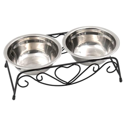 Hochgezogene Hundeschalen, Edelstahl-Anti-Spitze-stabile Doppelkatze, Retro erhöhte Haustier-Feeder zum Schutz der Halswirbelsäule Ihres Haustieres, Schalen, Schalen Hochgezogene Hundeschalen, Edelstahl-Anti-Spitze-stabile Doppelkatze, Retro erhöhte Haustier-Feeder zum Schutz der Halswirbelsäule Ihres Haustieres, Schalen, Schalen von Pesoncarl