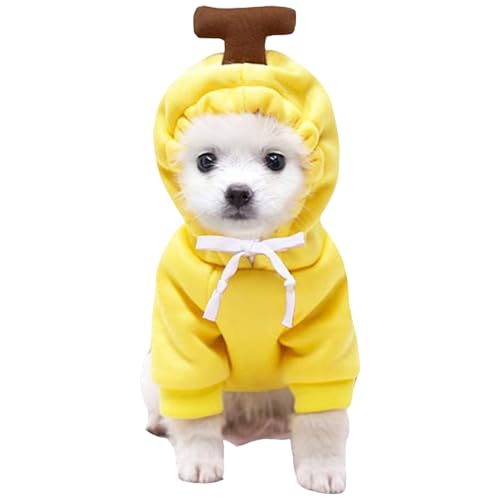 Hunde Hoodie, süße Banane Welpe Hoodie warmes Katzenhund Sweatshirt weiche und komfortable Fleece Winterjacke mit Hut & Zeichnen Seil kaltes Wetter Haustier Kostüm für Katze Hunde Hoodie, süße Banane Welpe Hoodie warmes Katzenhund Sweatshirt weiche und komfortable Fleece Winterjacke mit Hut & Zeichnen Seil kaltes Wetter Haustier Kostüm für Katze von Pesoncarl
