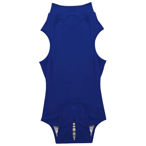 Hundechirurgie Erholung Anzug Anti leck weich atmungsaktiver Hunde Neutraler Genesung Anzug 3 Größe Waschbar Flexible beschleunigte Blaue chirurgische Onesie für Hunde (L) von Pesoncarl