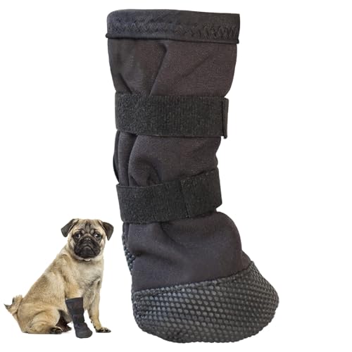 Hundestiefel, wasserdichte Nicht-Rutsch-Hilfsmittel-Erholungshundsocken mit verstellbaren Trägern, um Kratzen, beißend, kleine, Kleidungszubehör zu verhindern von Pesoncarl